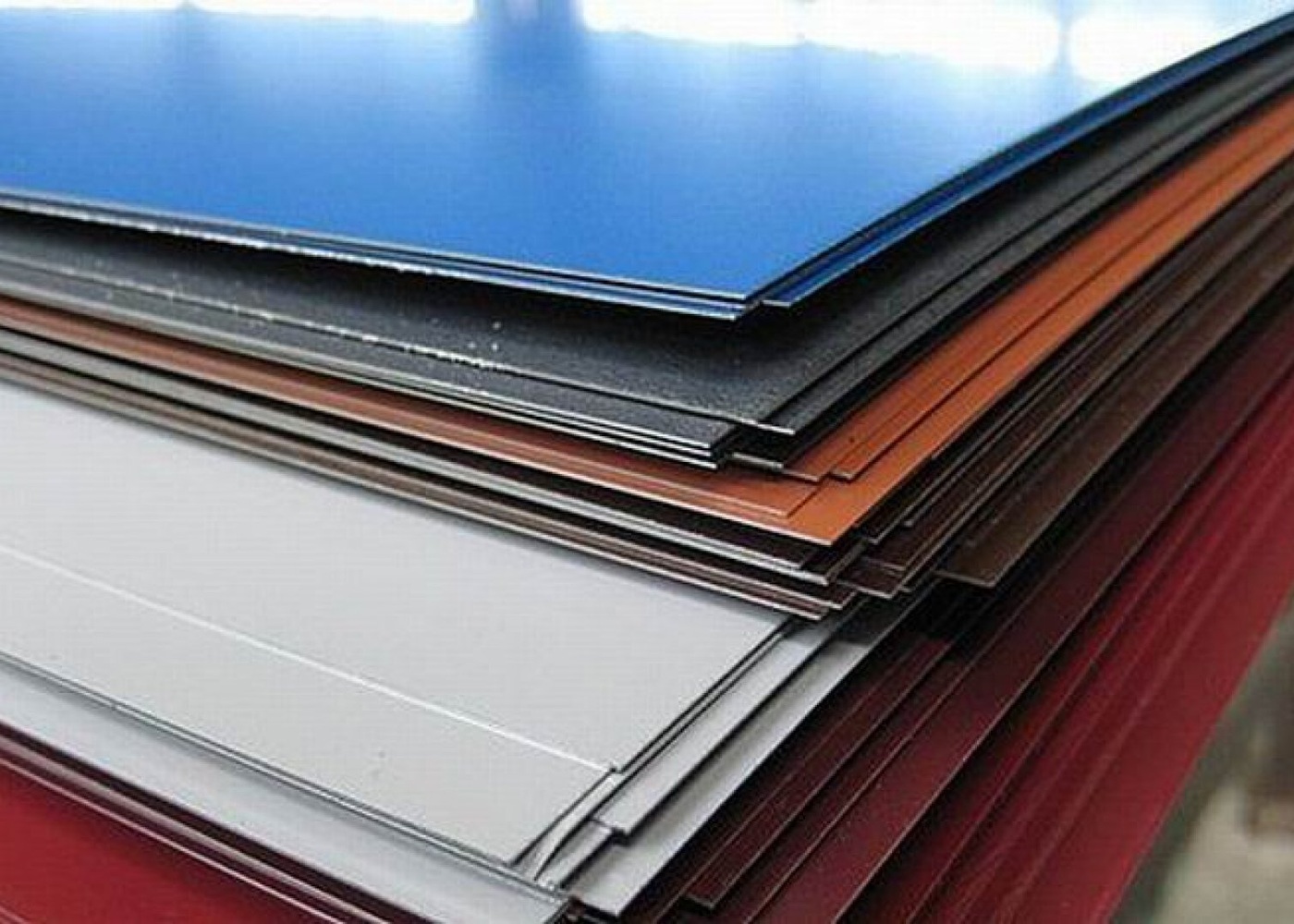 Stacked coated steel sheets supplied by SRK Steel